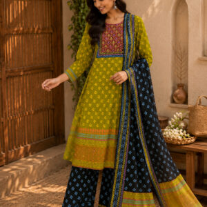Slim Fit Salwar Kameez Orna Set